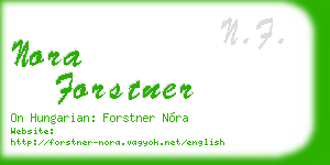 nora forstner business card