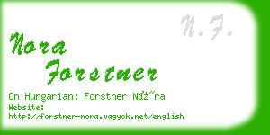 nora forstner business card